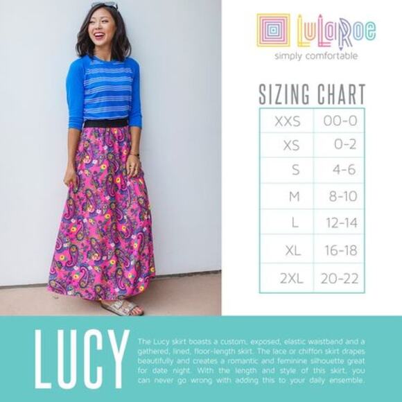 LuLaRoe Lucy skirt blue feather print woman's size extra small - Picture 8 of 8